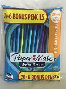Paper Mate Write Bros. Assorted Colors 0.7mm HB #2 Mechanical Pencils, 26 CT. - Picture 1 of 2