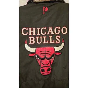 Giacca Vintage Chicago Bulls Reversibile Giocatore Pro NBA Licenza Ufficiale Tg XL - Foto 1 di 10