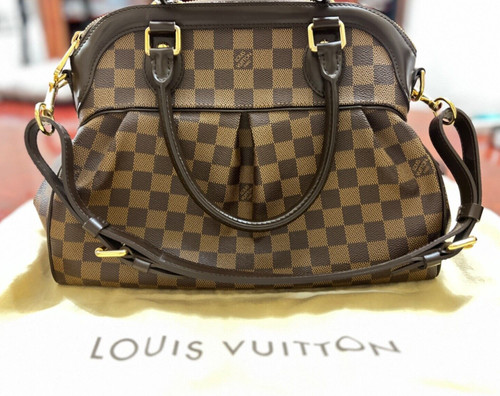 LOUIS VUITTON（LV） Borsa a tracolla Louis Vuitton Trevi PM Damier Ebene in tela marrone