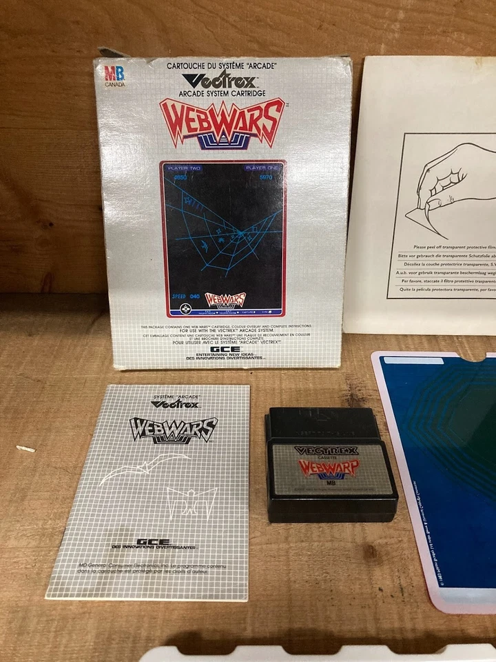 WEBWARP (1983) Vectrex Arcade System Cartridge Complete w/Box, Manual, Overlay - Image 1 of 4