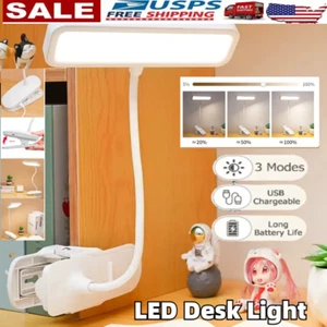 LED Desk Lamp Adjustable Swing Arm Lamp with Clamp Eye-Caring Reading Desk Light - Picture 1 of 21