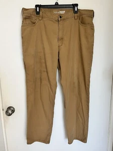 Carhartt 42x30 Relaxed Fit Pants 102517 918 Brown Rugged Flex Canvas Work Barn C - Picture 1 of 11