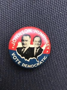 1964 presidential campaign button: Johnson, Humphrey - Picture 1 of 2