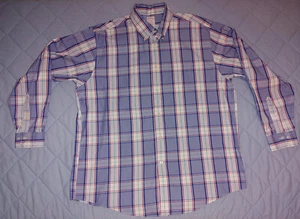Brooks Brothers Men Madison Blue/Red/White Pocket Front Long Sleeve Shirt XL - Picture 1 of 11