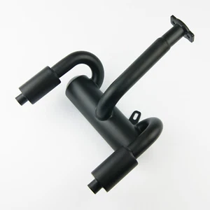Twin Steel Exhaust Pipe for hpi rovan KM baja 5b 5t 5sc buggy truck - Picture 1 of 4
