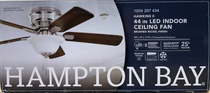 Hampton Bay - Hawkins 44 in. LED Brushed Nickel Motor Housing Replacement - Picture 1 of 3