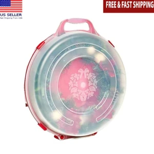 3 Pack Wreath Storage Container Sturdy Plastic Stackable Holiday Decor Box New - Picture 1 of 5