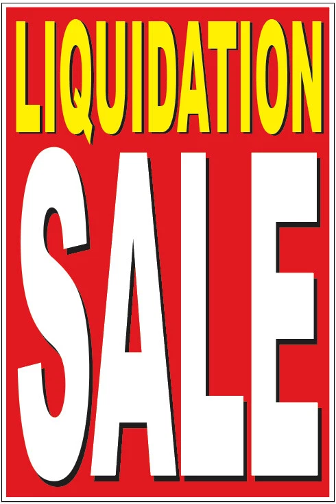 24x36 LIQUIDATION SALE Poster Retail Business Store Window POP Sign rb - Image 1 of 1