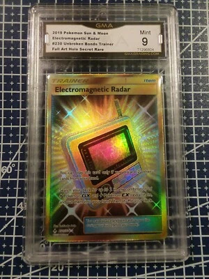 POKEMON ELECTROMAGNETIC RADAR 230/214 FULL ART SECRET UNBROKEN BONDS GMA 9 Mint - Image 1 of 4