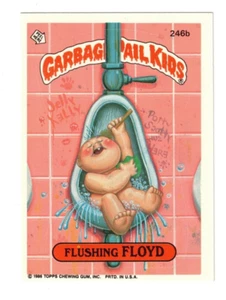 Topps Garbage Pail Kids 1986 serie 6 Flushing Floyd #246B ver escaneos para el grado - Imagen 1 de 2