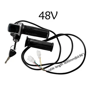 48 V LCD Twist Gasgriff mit Schlüsselschloss für Elektroroller ATV Roller Go Kart Quad - Bild 1 von 5