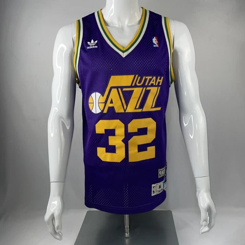 Karl Malone 1985-1986 Adidas Hardwood Classics Utah Jazz # 32 Jersey Size Medium Cover