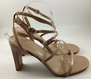 Mix No. 6 Aliciana Women’s Size 10 Nude Block Heel Ankle Strap Sandal Shoes EUC - Picture 1 of 9