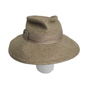 Eric Javits UPF 50+ Sun Crest Straw Hat Beige & Hat One Size