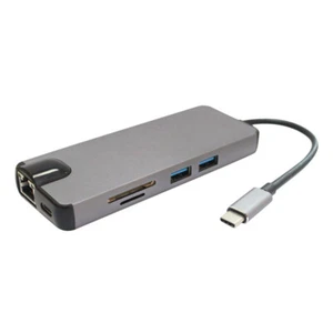 Gextek Type USB C Hub Compatible for VGA 8 in 1 Adapter ( Grey ) - Picture 1 of 7