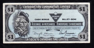 5L125 - ONE DOLLAR CANADIAN TIRE NOTE - Picture 1 of 2