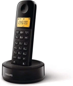 Philips Draadloze Telefon D1601B 1,6 Zoll 300 mAh GAP Schwarz 300m Reichweite - Zdjęcie 1 z 4