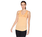 Asics Women's Soft-Touch Racer Tank, Apricot Ice Heather, Small