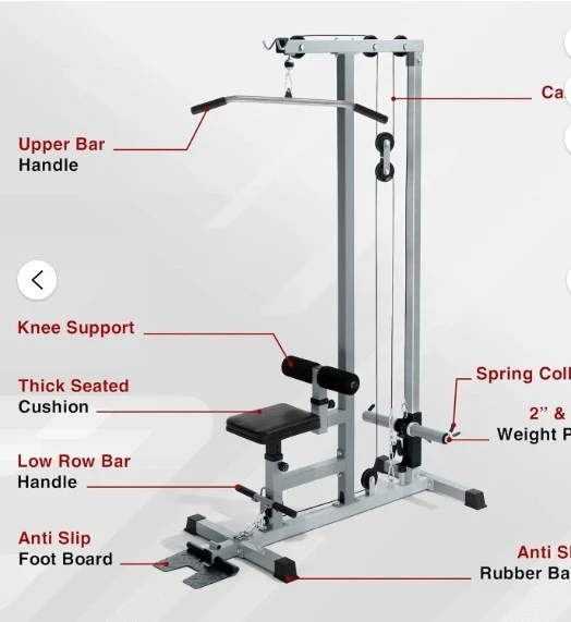 New!! Great Gift!!!!. LAT Pull Down Machines, Row Cable Machine, LAT Tower Black - Image 1 of 4