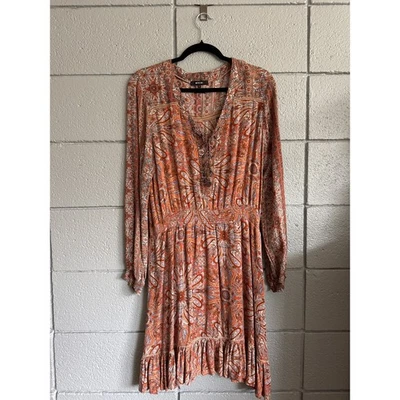 Vestido para mujer Miss Me bohemio años 70 cachemira con cordones borla fluido volantes dobladillo talla L Foto 1 de 3
