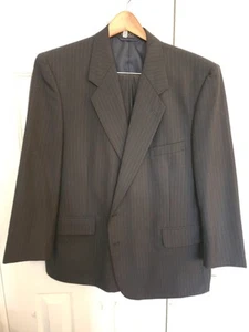 Hardy Amies London Savile Row Men's Dress Suit Black 40 Reg Pants Size 48 x 26 - Picture 1 of 6