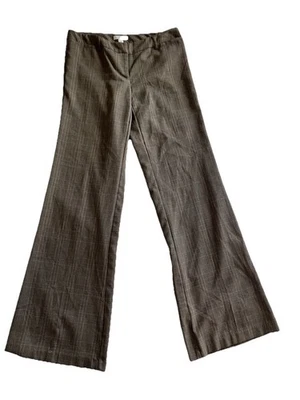 Plaid Bootcut Trouser Pants Size 4 Brown Twee Classic Preppy - Image 1 of 4