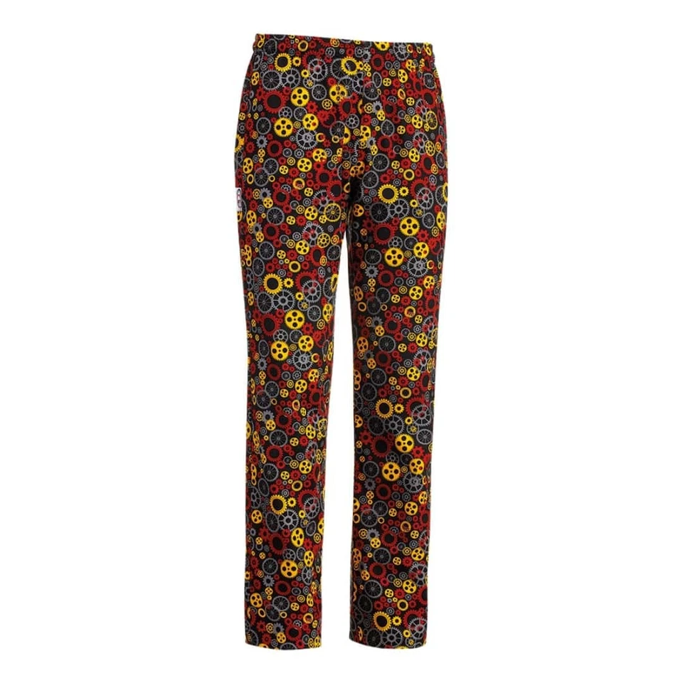 Pantalone Cuoco Unisex Coulisse Gear Bordeaux con Elastico - EGOCHEF - Pizzaiolo - Immagine 1 di 1