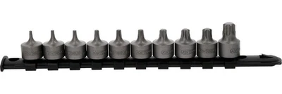KS TOOLS 3/8" Juego de tuercas Torx, corto, 10 piezas T10-T55