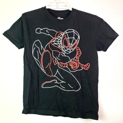Marvel Spiderman Youth Boys Size 14/16 Black Short Sleeve Graphic T-Shirt - Image 1 of 4
