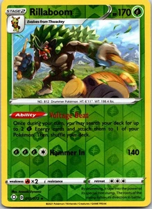 Rillaboom (014) 014/202 - SWSH01: Sword & Shield Base Set Reverse Holo| Mix&Matc - Picture 1 of 2