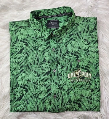  Chiliwear Shirt Men's Graphic Short Calpoly Mustangs Green Floral (2XL) - Image 1 of 4