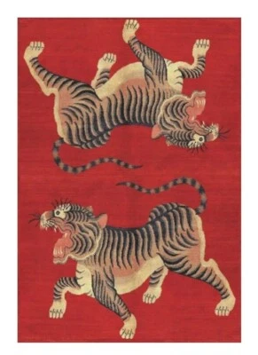 Hand Tufted Wool Carpets, Tibetan Tiger Rugs, Custom Size Carpet for Kids Room - Image 1 of 3