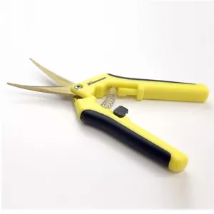 2PK Curved Blade Trimming Scissors Stainless Steel Gardening Plant Hemp Garden - Picture 1 of 3