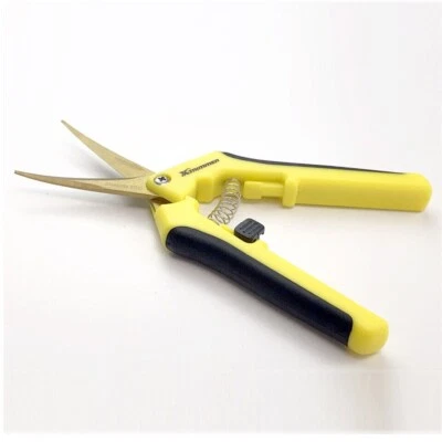 2PK Curved Blade Trimming Scissors Stainless Steel Gardening Plant Hemp Garden - Image 1 of 3