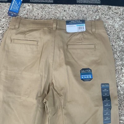 NWT Nautica School Uniform Pants 28x31 N9D0054P Burnished Khaki - Image 1 of 4