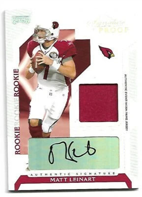 2006 Playoff NFL Playoffs Jersey Signature Proofs Silver #72 Matt Leinart RC/25  - Image 1 of 2