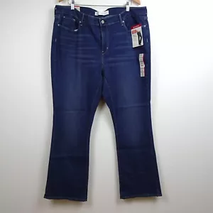 Levi Strauss Signature Bootcut Jeans Women's Plus Size 22 Blue Stretch Denim - Picture 1 of 10