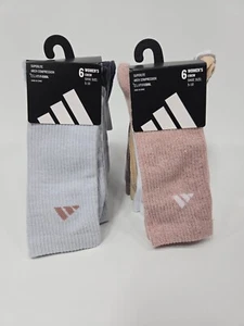 Adidas Womens Superlite Arch Compression Crew Socks Size 5-10 NWT - Picture 1 of 5