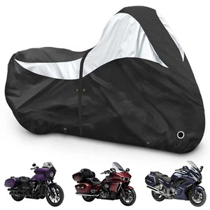 Zenicham 600D Waterproof Motorcycle Cover Outdoor Storage with Lock-Holes - Picture 1 of 7