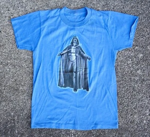 Star Wars Darth Vader T shirt Vintage 70s Single Stitch blue Youth Kids NICE - Picture 1 of 10