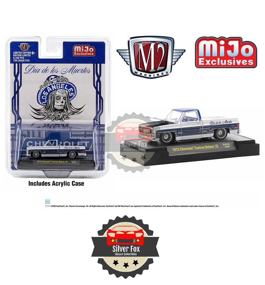 M2 Machines 1:64 - 1973 Chevrolet Custom Deluxe 10 Truck ” Dias De Los Muertos ” - Image 1 of 1