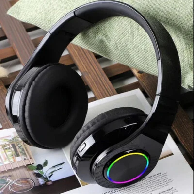 Noise Cancellation Wireless BT Headset TF Memory Card Foldable Design Headphone - Image 1 of 4