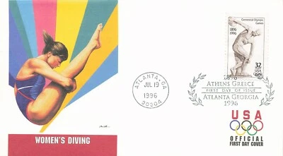 US 3087 FDC Fleetwood Womens Diving - Image 1 of 2