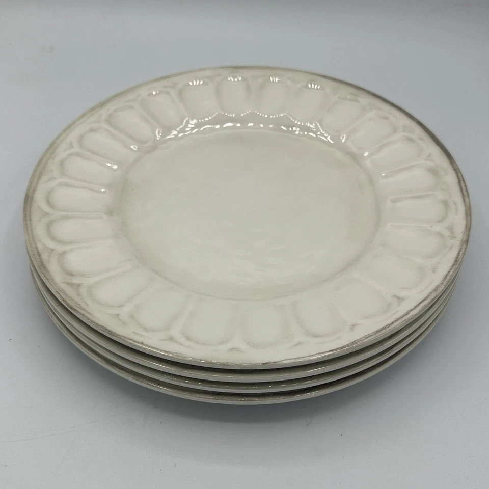 Juego de 4 platos de ensalada de melamina gris exterior rústicos Williams Sonoma Foto 1 de 4