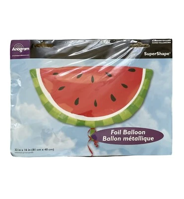32” X16” Large Helium watermelon foil balloon Summer Birthday BRAND NEW - Image 1 of 2