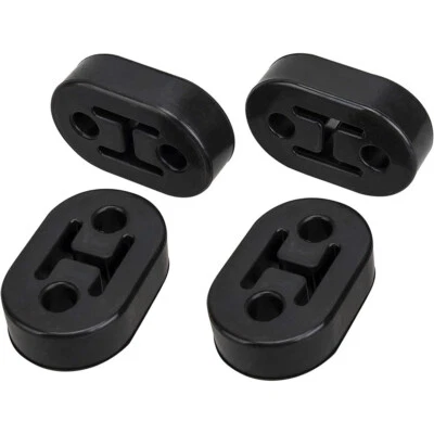 4pcs Universal Car Polyurethane Rubber 2 Hole 12mm Exhaust Muffler Hanger - Image 1 of 4