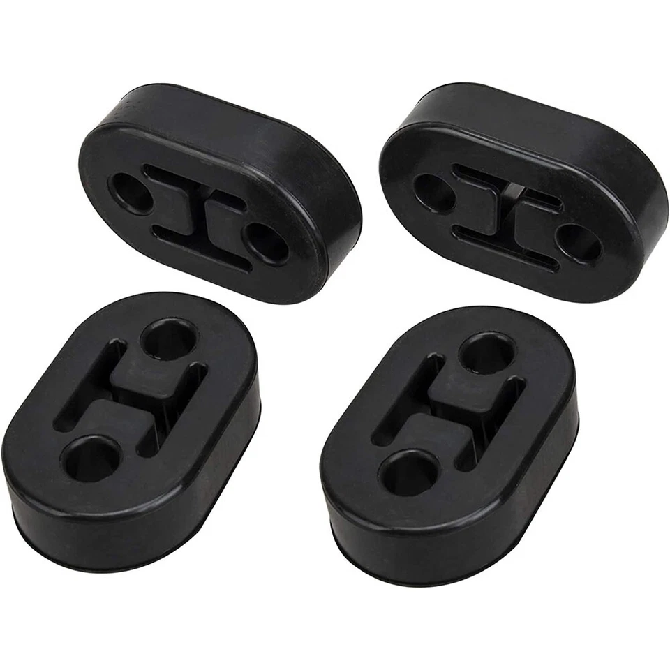 4x Universal Car Polyurethane Rubber 2 Hole 12mm Exhaust Muffler Hanger - Image 1 of 4