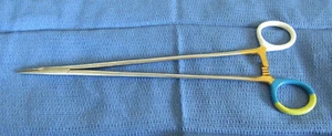 Soporte de aguja microvascular vital V. Mueller CH2445, 9" carburo de tungsteno Alemania - Imagen 1 de 7