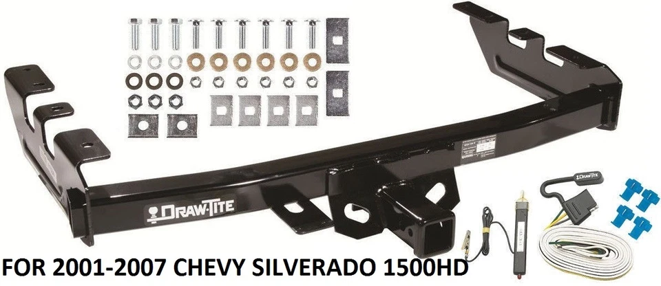 2001-2007 CHEVY SILVERADO 1500HD TRAILER HITCH W/ WIRING KIT DRAW-TITE CLASS III - Image 1 of 1