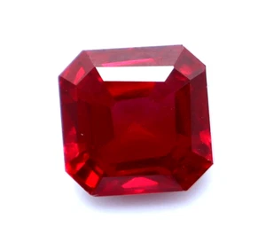 Impresionante piedra preciosa suelta certificada impecable corte Asscher rubí rojo natural de 6,25 quilates - Imagen 1 de 8